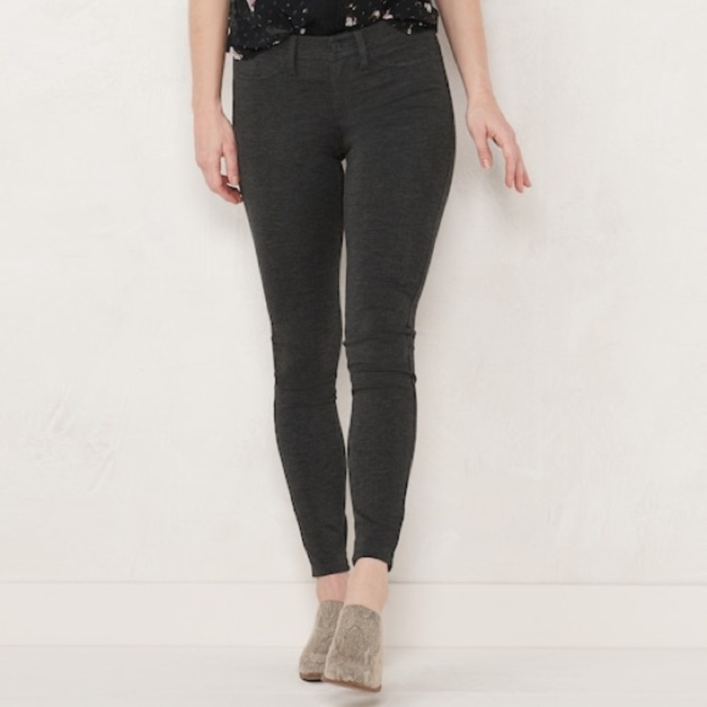 Lauren Conrad Super Skinny Large Gray Work Pants